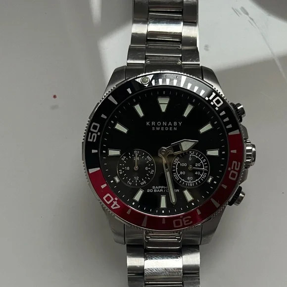 Kronaby Sweden Silver and Black Watch - Picture 1 of 4